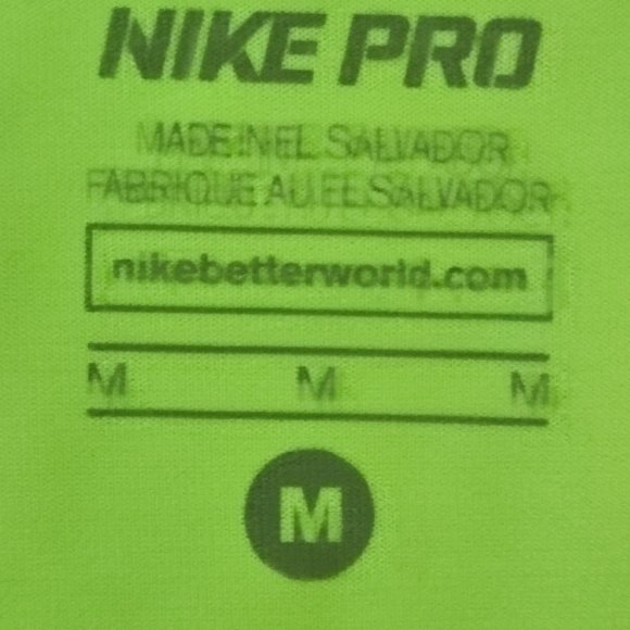 Nike Pro dri-fit athletic shirt neon green women's size M - Picture 6 of 7